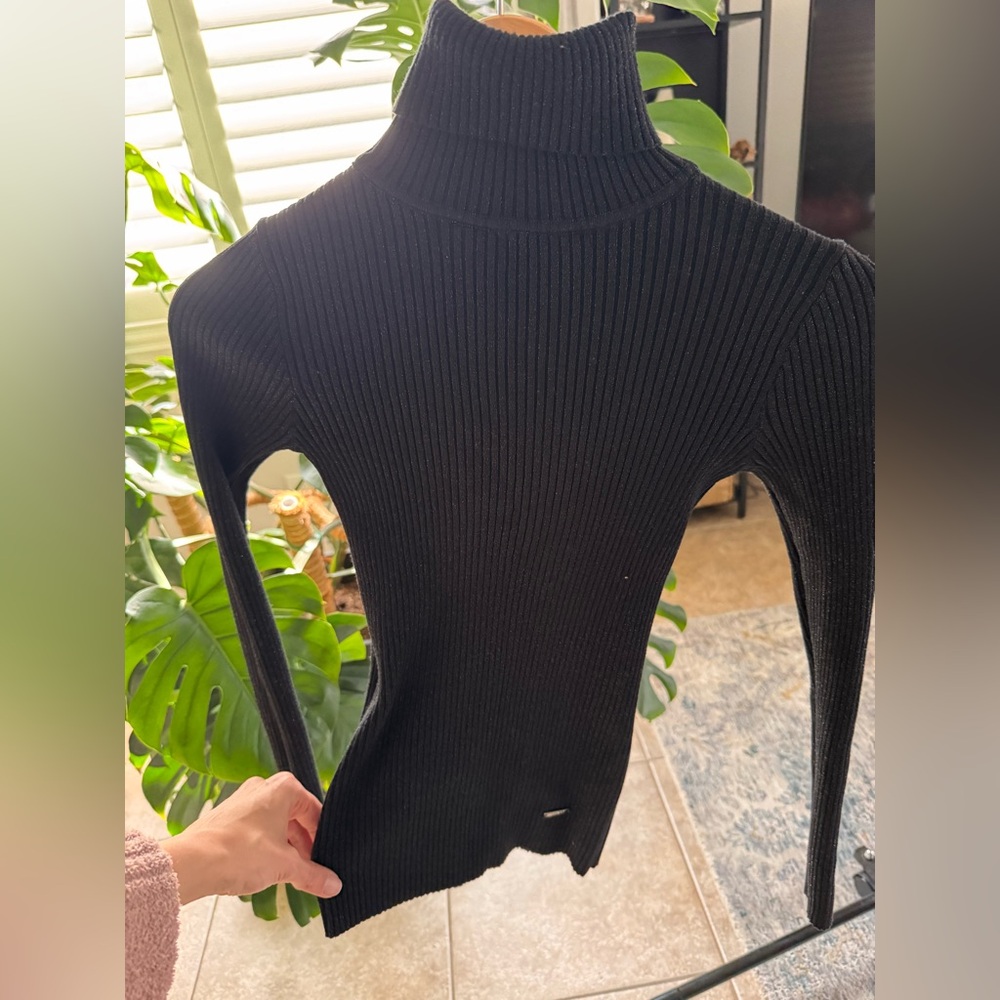 Liu Jo Shimmering Black Knit Top